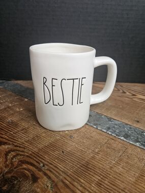 Rae Dunn Bestie White Ceramic Coffee Mug - Best Friend Gift
